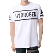 ハイドロゲン (Hydrogen) ブランドロゴTシャツ ホワイト 30% OFF