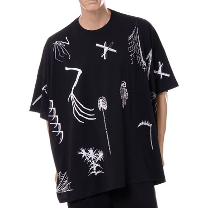 ラフシモンズ (RAF SIMONS) エクストリームビッグフットTシャツ コットン ブラック 30% OFF