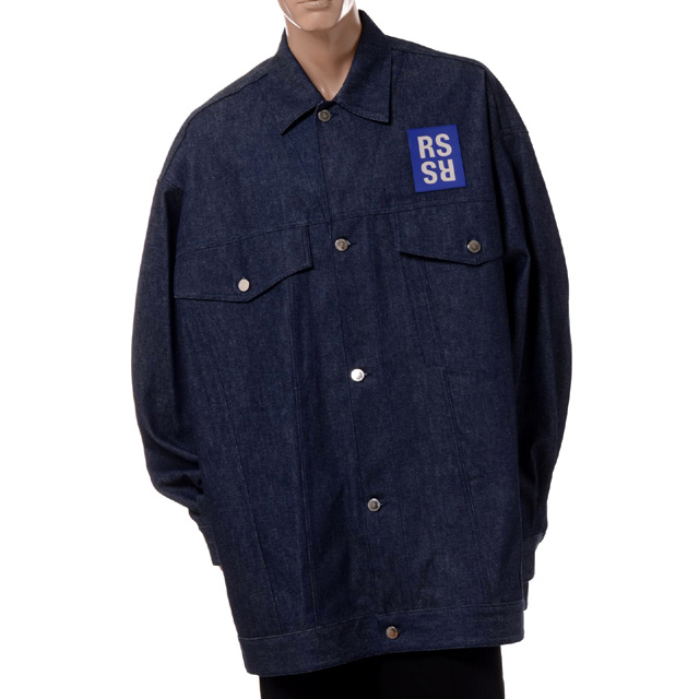 RAF SIMONS denim patch oversize jacketessentials