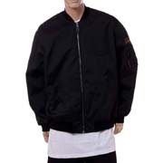 ラフシモンズ (RAF SIMONS) School uniform bomber Grimcrawler ポリエステル ブラック 30% OFF