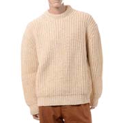 ラフシモンズ (RAF SIMONS) Bulky pearl ribbed roundneck sweater ウール アイボリー