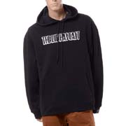 ラフシモンズ (RAF SIMONS) Regular fit hoodie Die Has Cast print on fron コットン ブラック