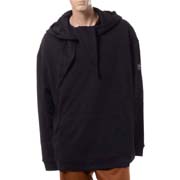 ラフシモンズ (RAF SIMONS) Regular fit hoodie with knot hood コットン ブラック