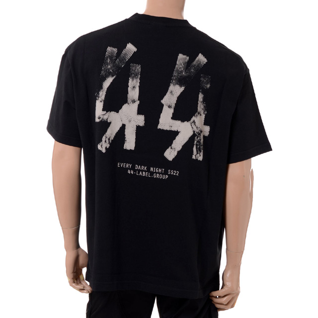 44ラベルグループ (44 label group) Tシャツ コットン ブラック 30% OFF