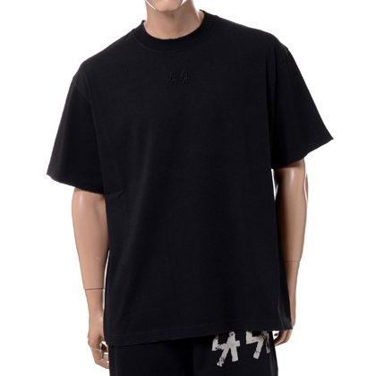 44ラベルグループ (44 label group) Tシャツ コットン ブラック 30% OFF