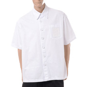 ラフシモンズ (RAF SIMONS) Oversized short sleeved denim shirt コットン ホワイト 30%OFF