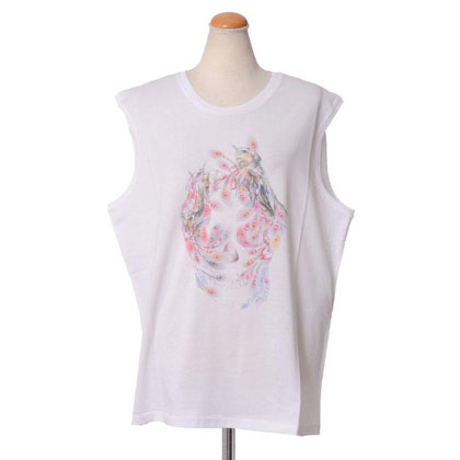 アレキサンダーマックイーン (Alexander McQueen) タンクトップ コットン 鳥&スカル