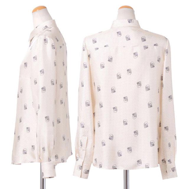 アレキサンダーマックイーン (Alexander McQueen) 長袖ドクロプリント 