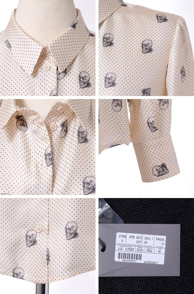 アレキサンダーマックイーン (Alexander McQueen) 長袖ドクロプリント 