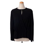 アンドゥムルメステール ann demeulemeester ノーカラーブラウスジャケット ブラック