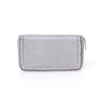 ステラマッカートニー  (stella mccartney ) ジップアップ長財布 ファラベラ グレー