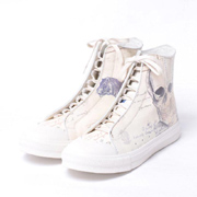 アレキサンダーマックイーン (Alexander McQueen) レターフロムインディアハイカットスニーカー オフホワイト 30% OFF