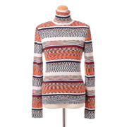 ミッソーニ (Missoni) ハイネック長袖セーター 羊毛など ホワイトミックス