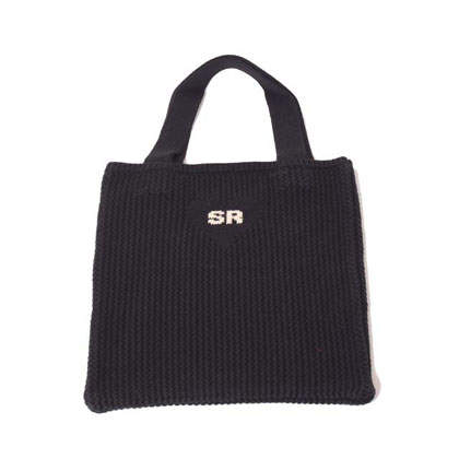 ソニアリキエル (SONIA RYKIEL) ハートロゴクロシェットバッグ コットン ブラック