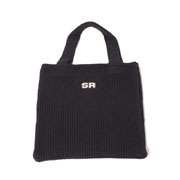 ソニアリキエル (SONIA RYKIEL) ハートロゴクロシェットバッグ コットン ブラック