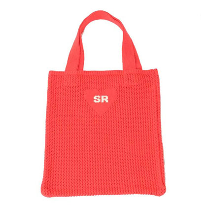 ソニアリキエル (SONIA RYKIEL) ハートロゴクロシェットバッグ コットン ルージュ