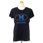 ミッソーニ (Missoni) ロゴTシャツ コットンジャージー ブラック