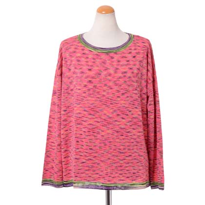ミッソーニ (Missoni) 長袖セーター ウール ピンクミックス