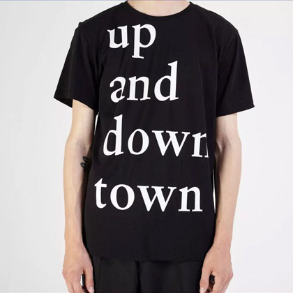 エチュード (etudes) up and downtown Tシャツ コットン ブラック 30% OFF