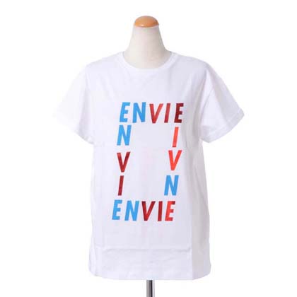 エトレセシル (etre cecile) ENVIEプリントTシャツ コットン ホワイト