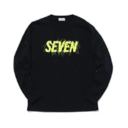 スタジオセブン (STUDIO SEVEN ) Basic Thunder Long Sleeve Tee SEVENロゴロングTシャツ コットン ブルー 30% OFF