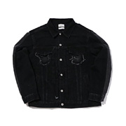 スタジオセブン (STUDIO SEVEN ) Shadow Custom Denim Jacket カスタムデニムジャケット ブラック 30% OFF