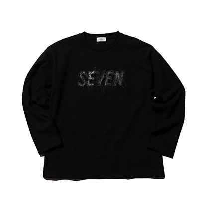 スタジオセブン (STUDIO SEVEN ) Shadow Thunder Basic LS Tee サンダーロゴベーシックロングTシャツ ブラック 30% OFF