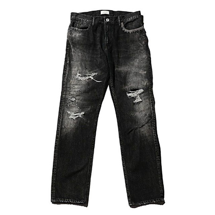 スタジオセブン (STUDIO SEVEN ) Shadow Custom Denim Pants ダメージジーンズ ブラック 30% OFF