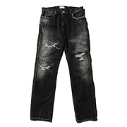 スタジオセブン (STUDIO SEVEN ) Shadow Custom Denim Pants ダメージジーンズ ブラック 30% OFF