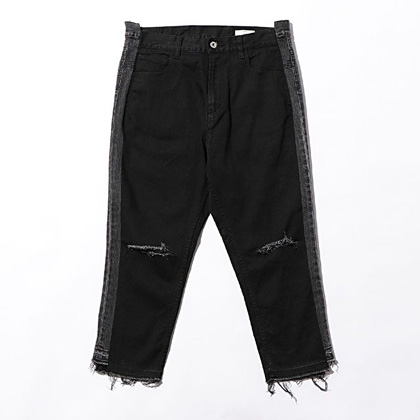 スタジオセブン (STUDIO SEVEN ) Shadow Cropped Denim Pants クロップドジーンズ ブラック 30% OFF