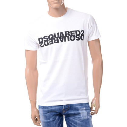 ディースクエアード (Dsquared2) ロゴTシャツ コットン ホワイト 30% OFF