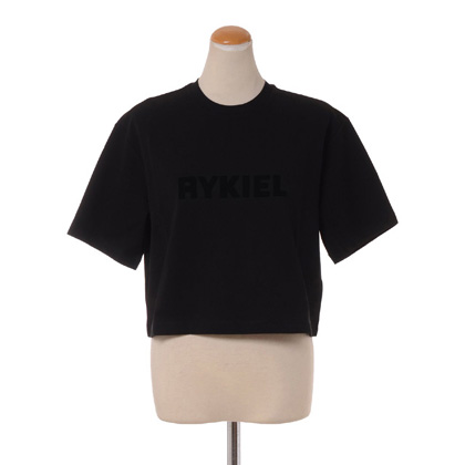 ソニアリキエル (SONIA RYKIEL) ショートロゴT コットン ブラック