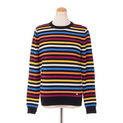 ソニアリキエル (SONIA RYKIEL) ボーダーセーター ウールカシミア マルチ