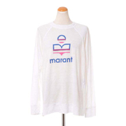 イザベルマラン (ISABEL MARANT) ロゴ入りロンT リネン ホワイト