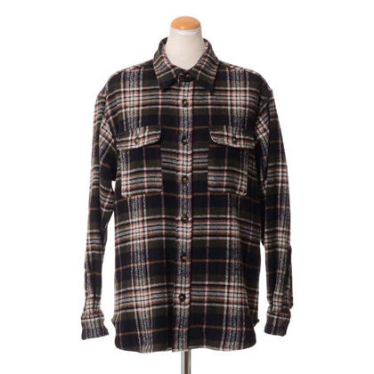 イザベルマラン (ISABEL MARANT) ブラウスジャケット ウール混合 カーキチェック