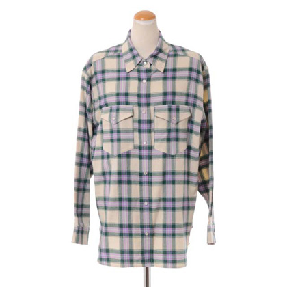 イザベルマラン (ISABEL MARANT) ウエスタンシャツ コットンネル グリーンチェック