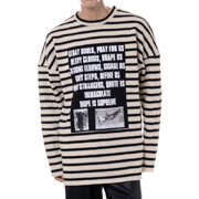 ラフシモンズ (RAF SIMONS) Striped sweater with patches