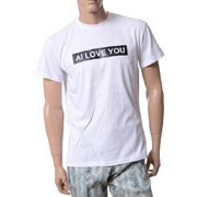 アンドレアインコントリ (ANDREA INCONTRI) AI LOVE YOU オーバーフィット半袖Tシャツ コットン ホワイト 50% OFF