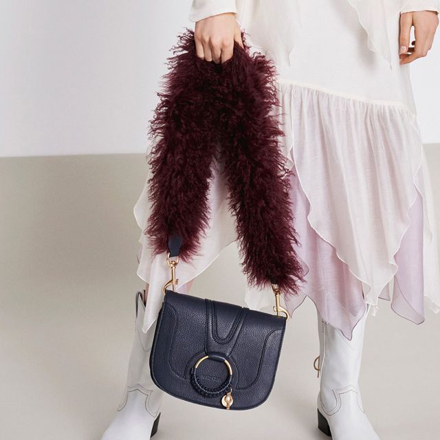 シーバイクロエ (see by chloe) HANAファーショルダー付きバッグ 