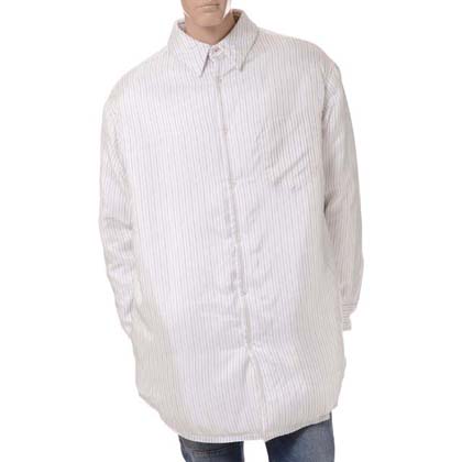 メゾン マルジェラ (Maison Margiela) パデッドシャツ ホワイトストライプ
