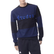 エチュード (etudes) ボーダートレーナー コットン ブラックネイビー 30% OFF