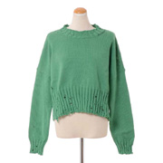 マルニ (Marni) ラウンドネックセーター コットンニット シーグリーン