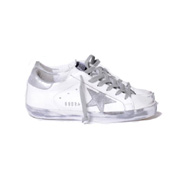 ゴールデングース (Golden Goose) スーパースタースニーカー レザー ホワイトシルバー 30% OFF