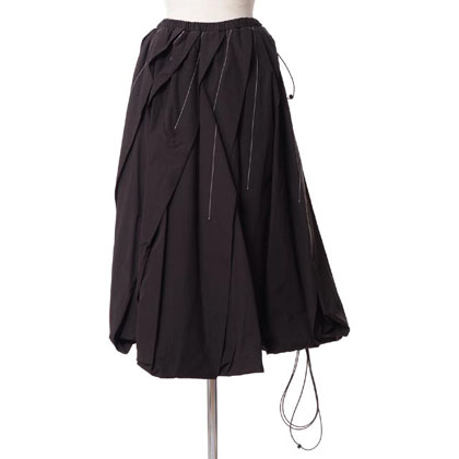 マルニ (Marni) 斜めダーツロングスカート コットン ブラウン