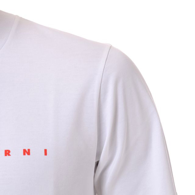 マルニ (Marni) バックフラワープリント半袖Tシャツ オーガニック 