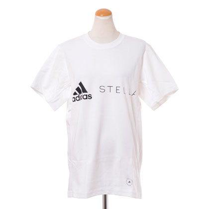 ステラマッカートニー (stella mccartney) ロゴTシャツ オーガニックコットンとリサイクル素材 ホワイト