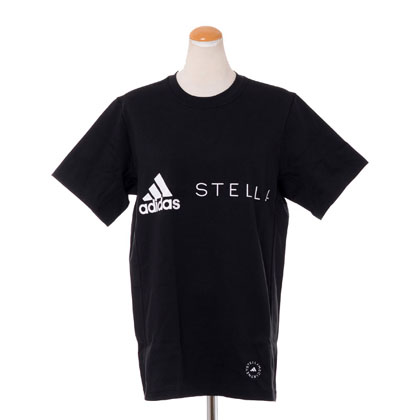 ステラマッカートニー (stella mccartney) ロゴTシャツ オーガニックコットンとリサイクル素材 ブラック