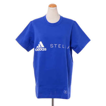 ステラマッカートニー (stella mccartney) ロゴTシャツ オーガニックコットンとリサイクル素材 ブルー