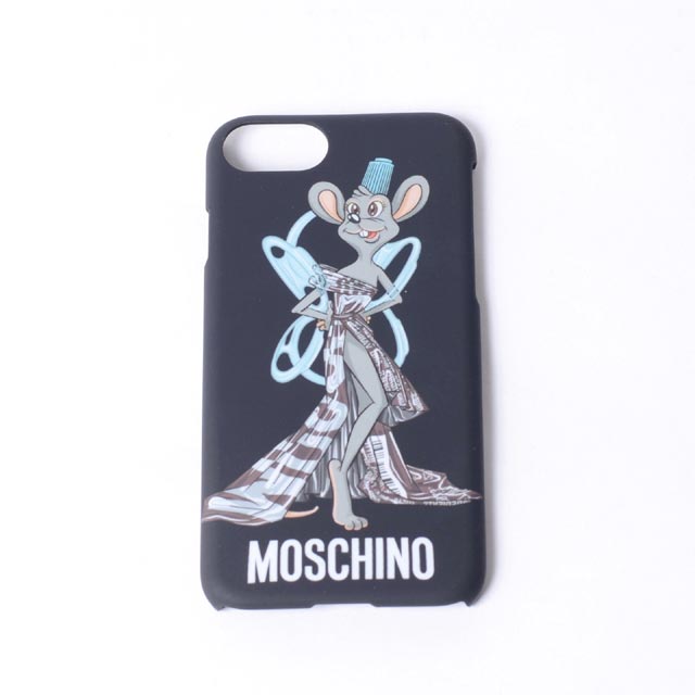 モスキーノ Moschino Iphone8用ケース Iphone7 6s 6対応ケース 空き缶ドレスプリント ブラック