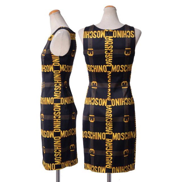 モスキーノ (Moschino) ノースリーブワンピース レーヨンストレッチ